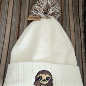 Cozy Knit Beanie Sloth Design